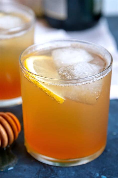 Sparkling Honey Rye Whiskey Cocktail Honey And Birch Cocktail Recipes Easy Cocktail Recipes