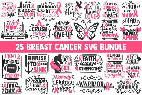 breast cancer svg bundle awareness masterbundles