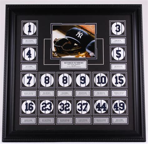Random sports or mlb quiz. New York Yankees "Retired Numbers" 31x31 Custom Framed ...