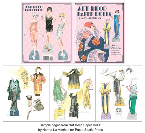 Art Deco Paper Dolls Designer Deco Fashions Paper Dolls Of Classic Stars Vintage Fashion