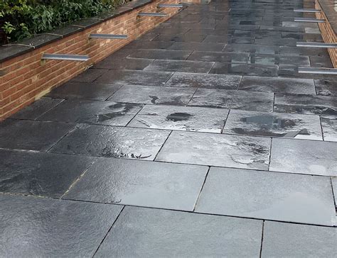 Black Natural Indian Limestone 600x900 Garden Paving Patio Slabs 22mm