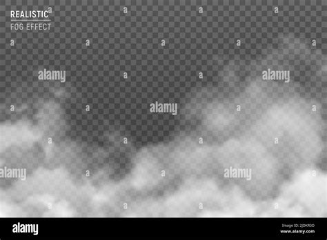 Fuzzy Stratus Clouds With Fog Effect Realistic Image Against Light Gray