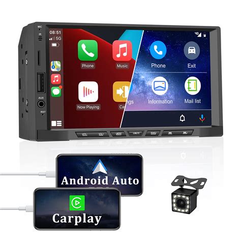 Buy Android Auto Apple Carplay Double Din Car Stereo With Bluetooth Camecho Inch Touch