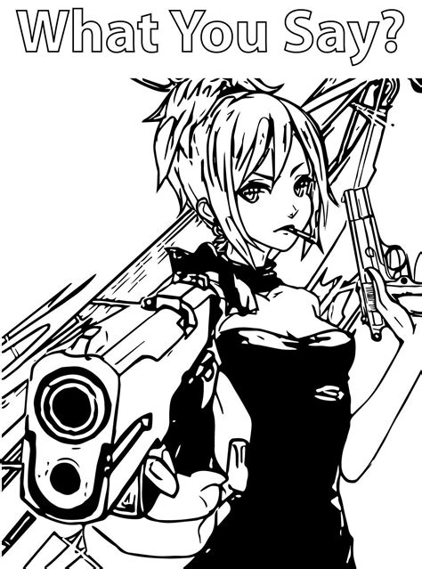 Anime Ausmalbilder Chibi Frisch Awesome Guns Anime Girl Coloring Page