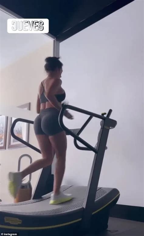 Georgina Rodriguez Shows Off Her Toned Curves In Tight Grey Gym Shorts