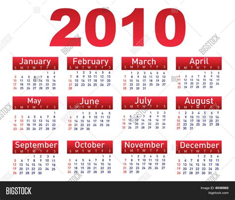 Calendar 2010 On Vector And Photo Free Trial Bigstock