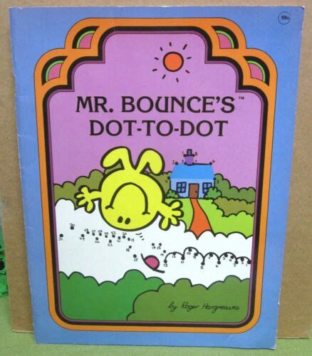 Mr Bounce Dot To Dot Beat Up Coloring Book Little Miss 1983 Roger