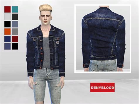 The Sims Resource Action Star Denim Jacket