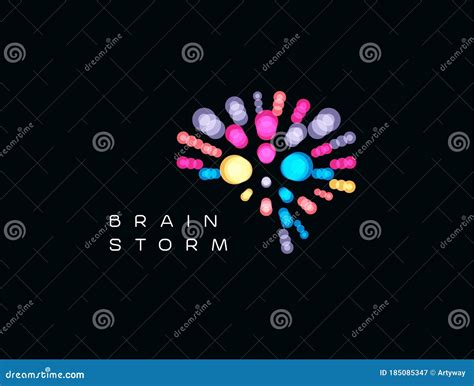 Brainstorming Event Logo Brain Logotype Mind Blowing Ideas Icon