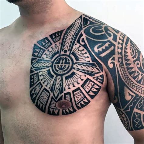 80 Tribal Shoulder Tattoos For Men Masculine Design Ideas