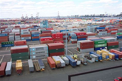 Image Line3174 Shipping Containers At The Terminal At Port Elizabeth