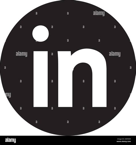 Linkedin Social Media Logo Silhouette Style Icon Stock Vector Image