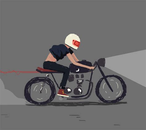 Evan Red Borja Motorcycle Illustration Cafe Racer Motorcycle Art