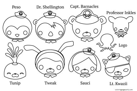 Image Octonauts Team Coloring Page Free Printable Coloring Pages