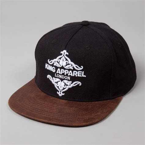 King Apparel London Supreme Black Brown Wool Flat Peak Strapback Hat