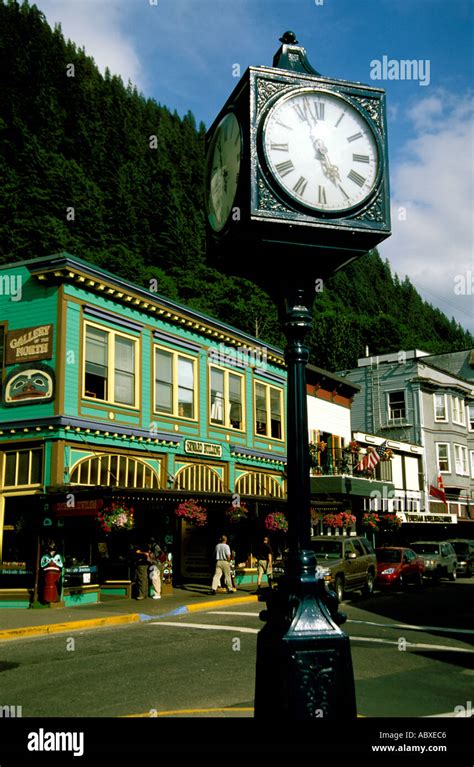 Famous Clock Front Frank Street Juneau Alaska Time Hour Minute Fixture