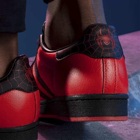Adidas Marvels Spider Man Miles Morales Superstar Shoes Black