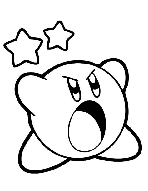 Kirby Scream Loud Coloring Pages Kids Play Color Cute Coloring
