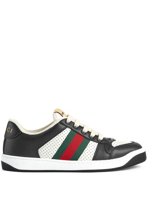 Gucci Screener Web Stripe Sneakers Farfetch