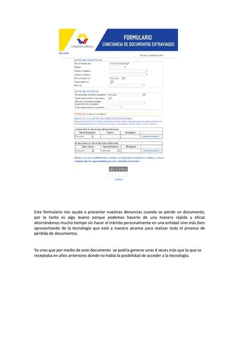 Formulario De Constancia De Documentos Extraviados By Edison Quinatoa