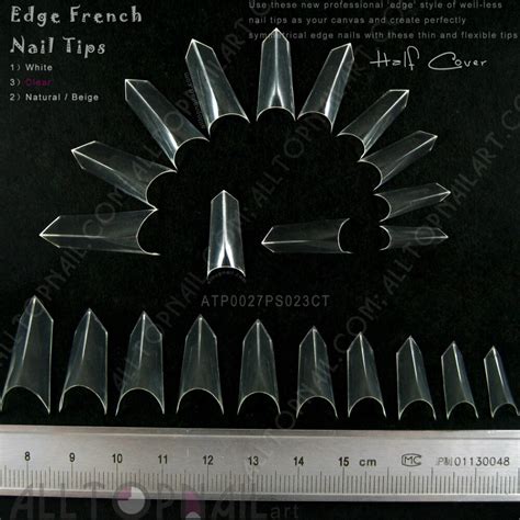 Edge French False Nail Tips 200 Boxes Perfect Clear Well Less