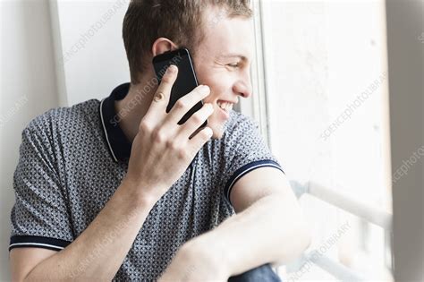 Man Talking On Mobile Phone Stock Image F009 3112 Science Photo Library