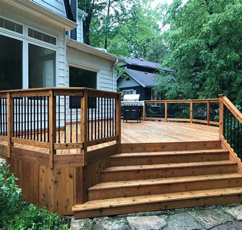 Cedar Deck Stain Exterior Wood Stain Red Brick House White House