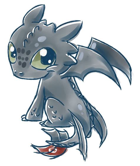 A Drawing Of A Small Gray Dragon With Big Eyes And Tail Standing On