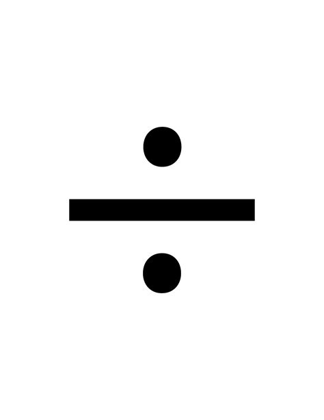 Transparent Math Symbols Png Division Symbol Clipart Black And White