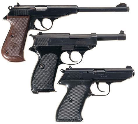 Three Semi Automatic Pistols A Manurhin Pp Sport Model Pistol With Box