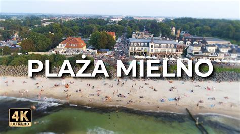 Plaża Mielno Plaża w Mielnie z drona Lato LECE W MIASTO 4k