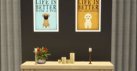 My Sims 4 Blog Life Is Better With A Dog Paintings By Simtress