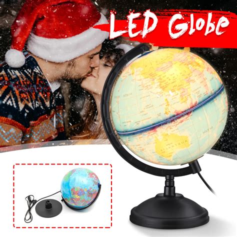 25cm 110v Eu Plug Plastic World Globe Earth Map With Led Lamp Tellurion
