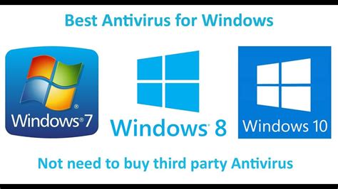 Best Antivirus For Windows 78 And10 Youtube