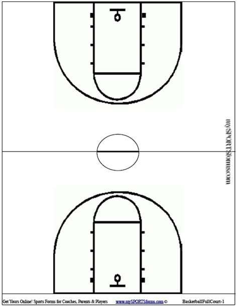 Basketball Court Diagram Template Alter Playground