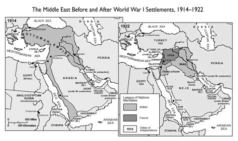Middle East Map Before And After Ww1 Time Zones Map
