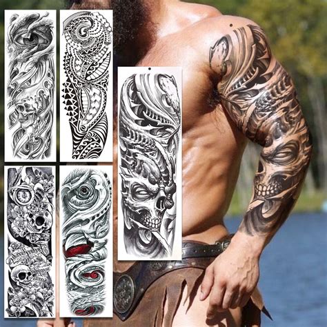 Tatuaje Temporal Maori De Brazo De Robot Negro Para Hombres Y Mujeres