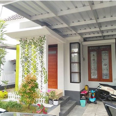 Teras Depan Rumah Minimalis Modern 1 Lantai | Desain eksterior, Rumah