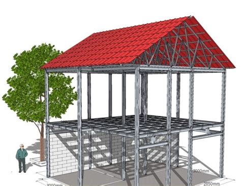 Konstruksi Baja Rumah 2 Lantai Ukuran Desain Dan Harga