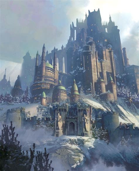 Frozen Stronghold By Tyler Edlin Fantasy Art Landscapes Fantasy