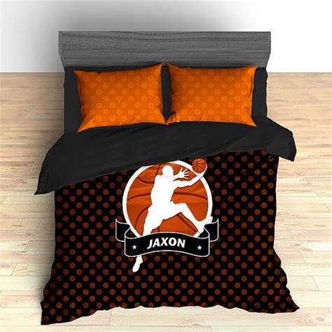 Basketball Bedding Basketball Theme Room Custom Bedding Etsy Black