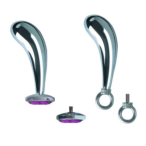 New Metal Anal Plug Butt Plug Dildo Masturbator Thumb Dilator With Diamond G Spot Stimulator