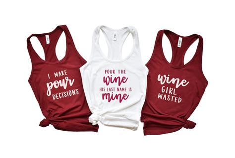 Wine Themed Bachelorette Party Shirts Matching Winery Tour Etsy
