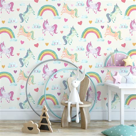 Behangrollen Doe Het Zelf Arthouse Rainbow Unicorn White Pink