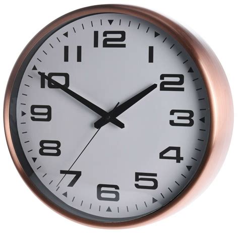 Large 40cm Round Copper Wall Clocks Thick Frame Metal Wall Clock Koop