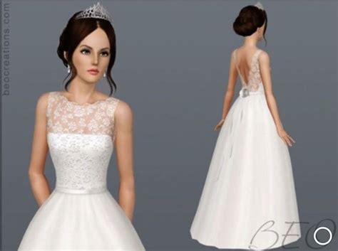 Pin Von Mariann Abos Auf Sims4 Sims 4 Kleider The Sims Kleid Hochzeit