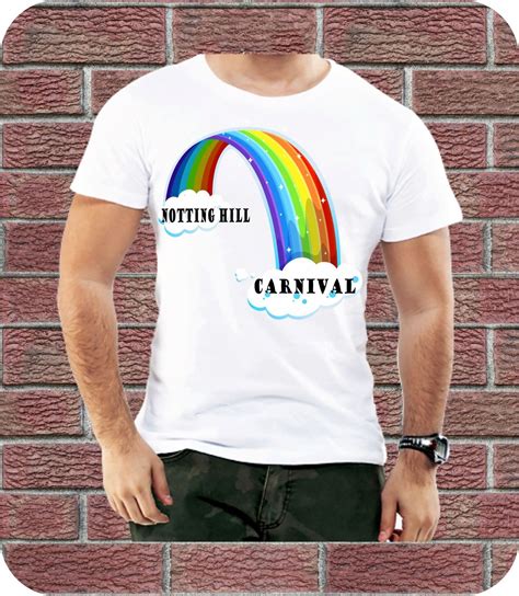 Arco Iris Notting Hill Carnaval Soho Orgullo Gay Verano Hombres Camiseta Diseño De Moda