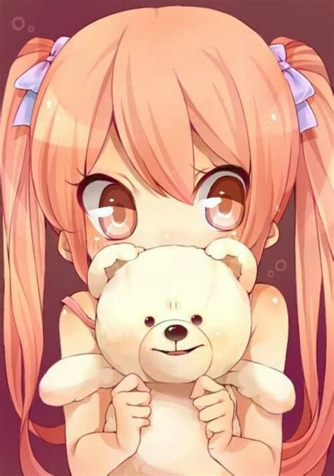 Anime Girl With Teddy Bear Pelo Anime Chica Anime Manga Manga Girl