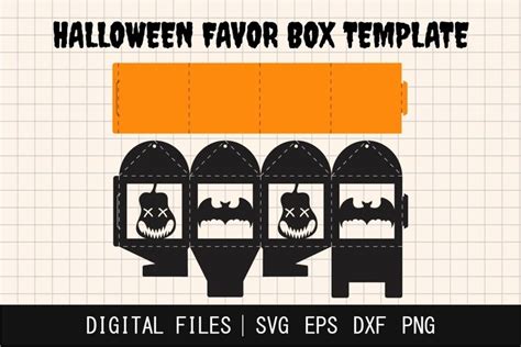 Halloween Treat Box Svg Printable Favor Box 1999003