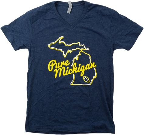 Pure Michigan Adult Unisex T Shirt Ann Arbor Football Fan Tee